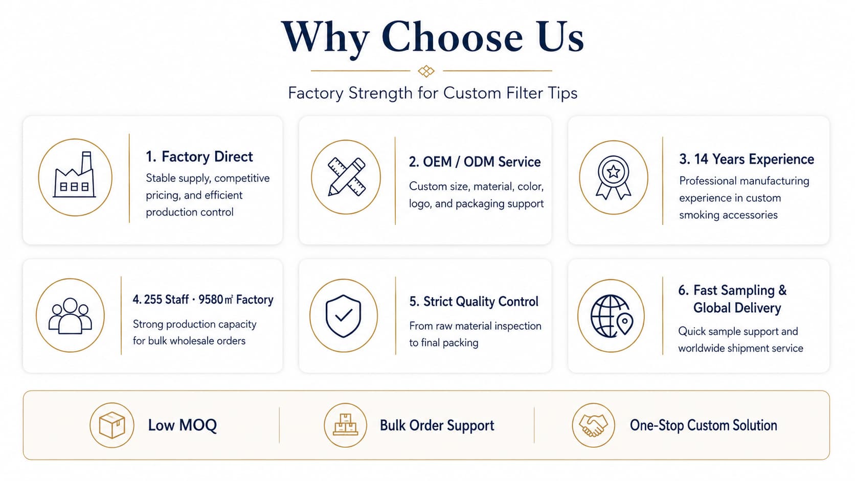 straight glass filter tip Manufacturer